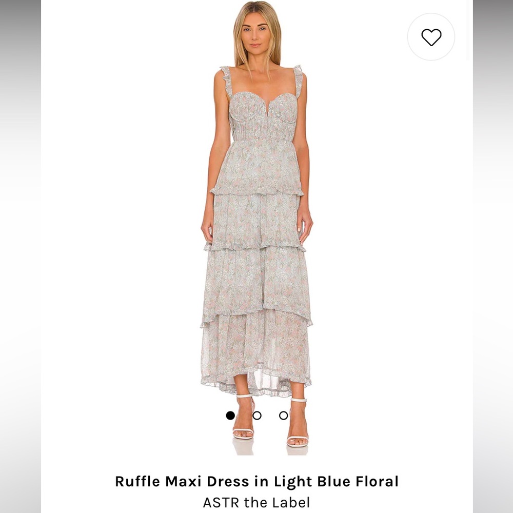 ASTR the Label Flutter Strap Floral Tiered Maxi